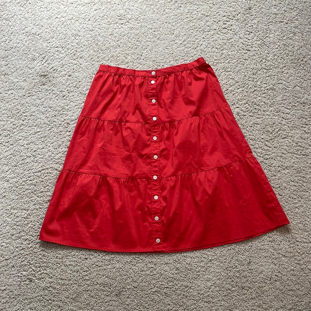 NWT mid calf orange skirt size M